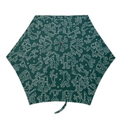 Doodle Pattern Mini Folding Umbrellas by Valentinaart