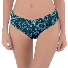 Doodle Pattern Reversible Classic Bikini Bottoms