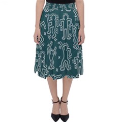 Doodle Pattern Classic Midi Skirt