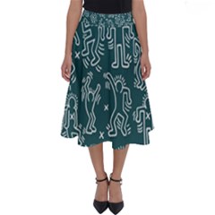 Doodle Pattern Perfect Length Midi Skirt