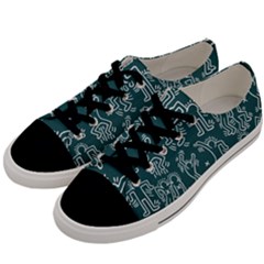 Doodle Pattern Men s Low Top Canvas Sneakers