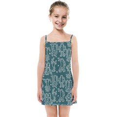 Doodle Pattern Kids  Summer Sun Dress