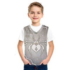 Wonderful Decorative Spider With Hearts Kids  Sportswear by FantasyWorld7