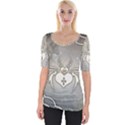 Wonderful Decorative Spider With Hearts Wide Neckline Tee View1