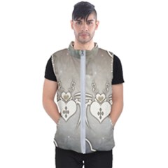 Wonderful Decorative Spider With Hearts Men s Puffer Vest by FantasyWorld7