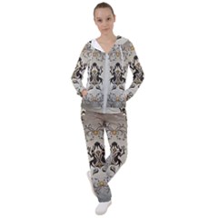 Wonderful Elegant Frog With Flowers Women s Tracksuit by FantasyWorld7