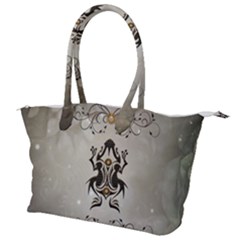 Wonderful Elegant Frog With Flowers Canvas Shoulder Bag by FantasyWorld7