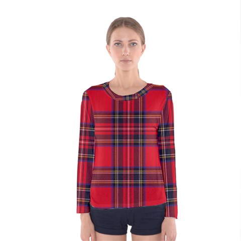 Royal Stewart Tartan Women s Long Sleeve Tee by impacteesstreetwearfour