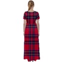 Royal Stewart Tartan High Waist Short Sleeve Maxi Dress View2