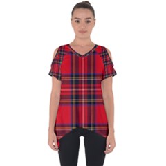 Royal Stewart Tartan Cut Out Side Drop Tee by impacteesstreetwearfour