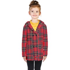 Royal Stewart Tartan Kids  Double Breasted Button Coat by impacteesstreetwearfour