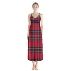 Royal Stewart Tartan Button Up Chiffon Maxi Dress by impacteesstreetwearfour