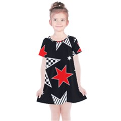 Questioning Anything - Star Design Kids  Simple Cotton Dress by WensdaiAmbrose