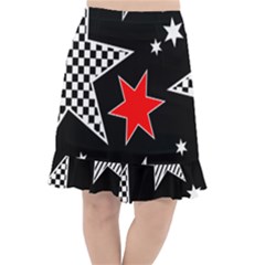 Questioning Anything - Star Design Fishtail Chiffon Skirt by WensdaiAmbrose