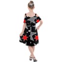 Questioning Anything - Star Design Kids  Cut Out Shoulders Chiffon Dress View2