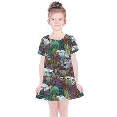 Sasquatch Swamp Kids  Simple Cotton Dress by kitfoxart