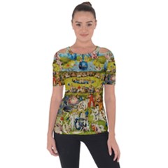 Hieronymus Bosch The Garden Of Earthly Delights Shoulder Cut Out Short Sleeve Top by impacteesstreetwearthree