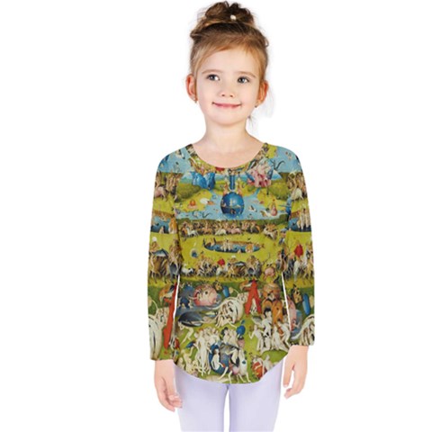 Hieronymus Bosch The Garden Of Earthly Delights Kids  Long Sleeve Tee by impacteesstreetwearthree