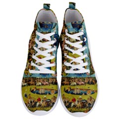 Hieronymus Bosch The Garden Of Earthly Delights (closeup) Men s Lightweight High Top Sneakers