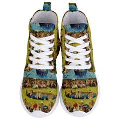 Hieronymus Bosch The Garden Of Earthly Delights (closeup) Women s Lightweight High Top Sneakers