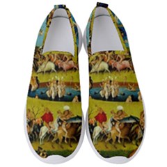 Hieronymus Bosch The Garden Of Earthly Delights (closeup) Men s Slip On Sneakers