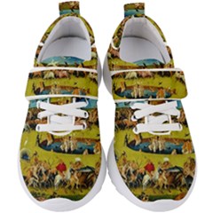 Hieronymus Bosch The Garden Of Earthly Delights (closeup) Kids  Velcro Strap Shoes