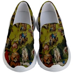 Hieronymus Bosch The Garden Of Earthly Delights (closeup) 3 Kids  Lightweight Slip Ons