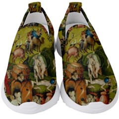 Hieronymus Bosch The Garden Of Earthly Delights (closeup) 3 Kids  Slip On Sneakers