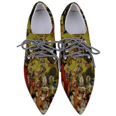 Hieronymus Bosch The Garden Of Earthly Delights (closeup) 3 Pointed Oxford Shoes