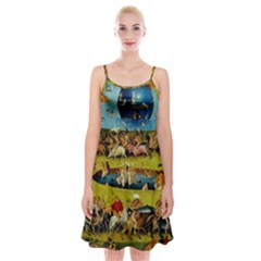 Hieronymus Bosch The Garden Of Earthly Delights (closeup) Spaghetti Strap Velvet Dress