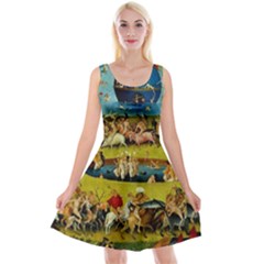 Hieronymus Bosch The Garden Of Earthly Delights (closeup) Reversible Velvet Sleeveless Dress