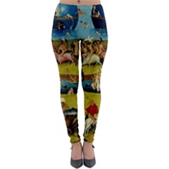 Hieronymus Bosch The Garden Of Earthly Delights (closeup) Lightweight Velour Leggings by impacteesstreetwearthree