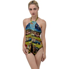 Hieronymus Bosch The Garden Of Earthly Delights (closeup) Hieronymus Bosch The Garden Of Earthly Delights (closeup) 3 Go With The Flow One Piece Swimsuit by impacteesstreetwearthree