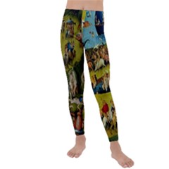 Hieronymus Bosch The Garden Of Earthly Delights (closeup) Hieronymus Bosch The Garden Of Earthly Delights (closeup) 3 Kids  Lightweight Velour Leggings by impacteesstreetwearthree