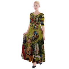 Hieronymus Bosch The Garden Of Earthly Delights (closeup) Hieronymus Bosch The Garden Of Earthly Delights (closeup) 3 Half Sleeves Maxi Dress by impacteesstreetwearthree