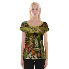 Hieronymus Bosch The Garden Of Earthly Delights (closeup) Hieronymus Bosch The Garden Of Earthly Delights (closeup) 3 Cap Sleeve Top by impacteesstreetwearthree