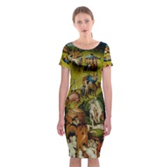 Hieronymus Bosch The Garden Of Earthly Delights (closeup) Hieronymus Bosch The Garden Of Earthly Delights (closeup) 3 Classic Short Sleeve Midi Dress by impacteesstreetwearthree