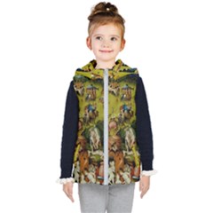 Hieronymus Bosch The Garden Of Earthly Delights (closeup) Hieronymus Bosch The Garden Of Earthly Delights (closeup) 3 Kids  Hooded Puffer Vest