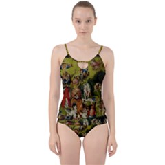 Hieronymus Bosch The Garden Of Earthly Delights (closeup) Hieronymus Bosch The Garden Of Earthly Delights (closeup) 3 Cut Out Top Tankini Set by impacteesstreetwearthree