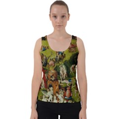 Hieronymus Bosch The Garden Of Earthly Delights (closeup) Hieronymus Bosch The Garden Of Earthly Delights (closeup) 3 Velvet Tank Top by impacteesstreetwearthree