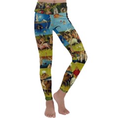 Hieronymus Bosch The Garden Of Earthly Delights (closeup) Hieronymus Bosch The Garden Of Earthly Delights (closeup) 3 Kids  Lightweight Velour Classic Yoga Leggings