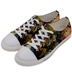 Hieronymus Bosch The Garden Of Earthly Delights (closeup) 2 Women s Low Top Canvas Sneakers