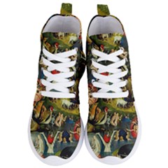 Hieronymus Bosch The Garden Of Earthly Delights (closeup) 2 Women s Lightweight High Top Sneakers