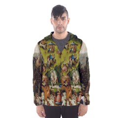 Heronimus Bosch Ship Of Fools Hieronymus Bosch The Garden Of Earthly Delights (closeup) 3 Men s Hooded Windbreaker