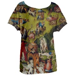 Heronimus Bosch Ship Of Fools Hieronymus Bosch The Garden Of Earthly Delights (closeup) 3 Women s Oversized Tee by impacteesstreetwearthree