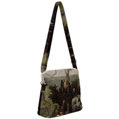 Heronimus Bosch Ship Of Fools Zipper Messenger Bag