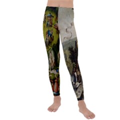 Heronimus Bosch Ship Of Fools Hieronymus Bosch The Garden Of Earthly Delights (closeup) 3 Kids  Lightweight Velour Leggings by impacteesstreetwearthree