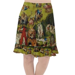 Heronimus Bosch Ship Of Fools Hieronymus Bosch The Garden Of Earthly Delights (closeup) 3 Fishtail Chiffon Skirt by impacteesstreetwearthree