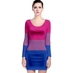 Bisexual Pride Flag Bi Lgbtq Flag Long Sleeve Bodycon Dress