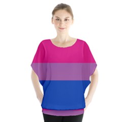 Bisexual Pride Flag Bi Lgbtq Flag Batwing Chiffon Blouse